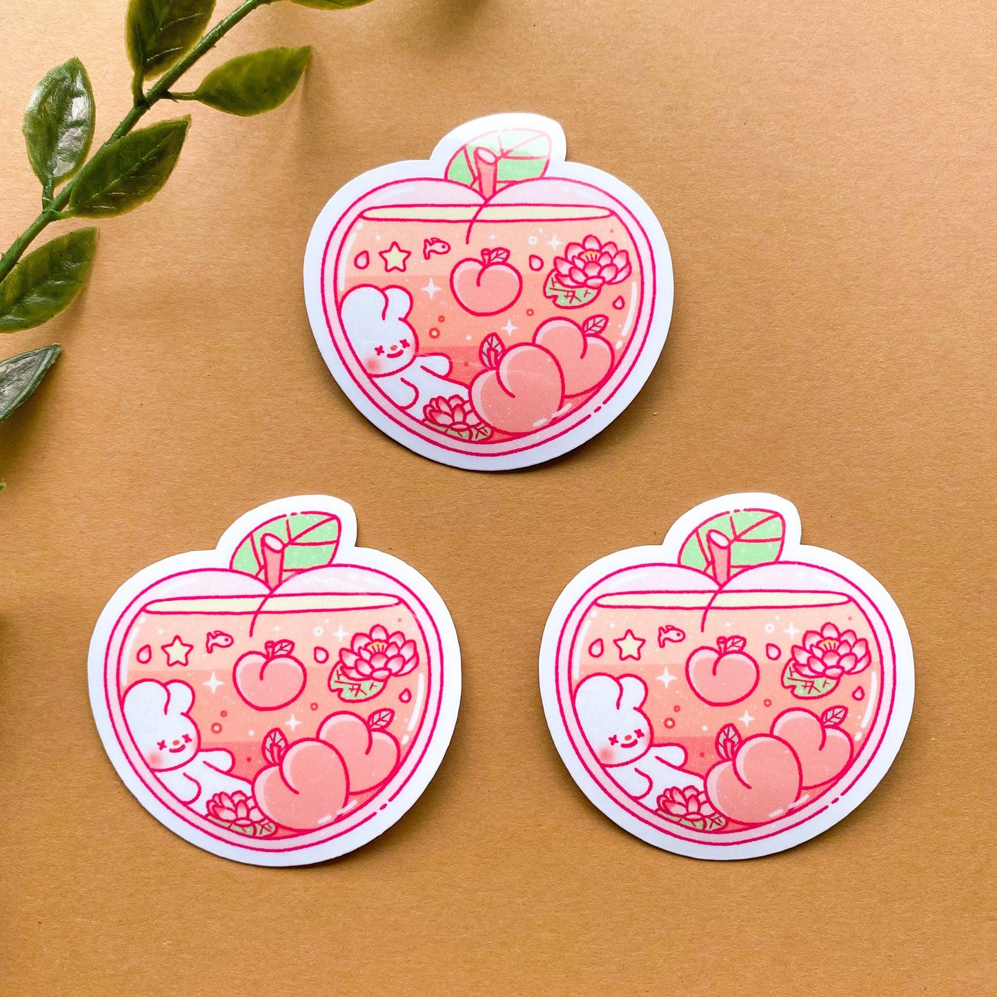 Peach Soda Vinyl Sticker