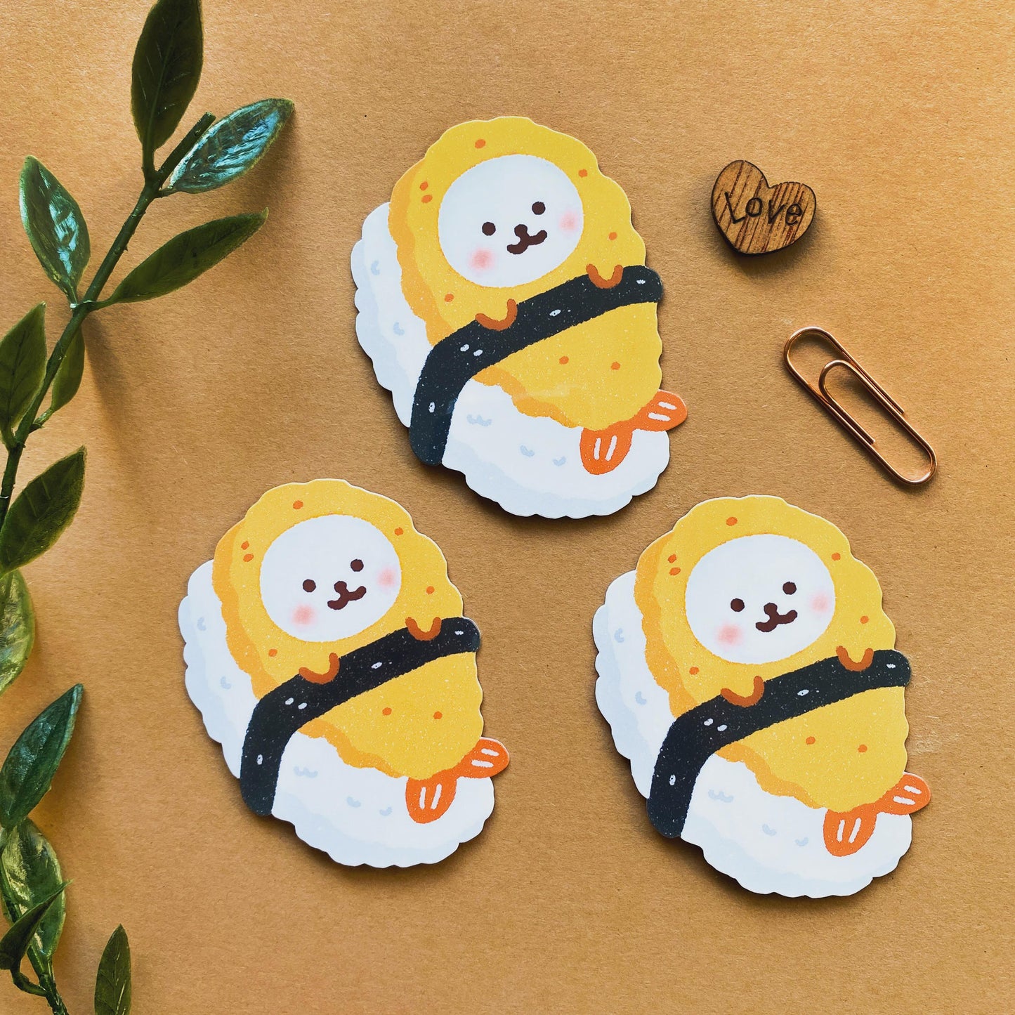 Kawaii Shrimp Sushi Vinyl Sticker