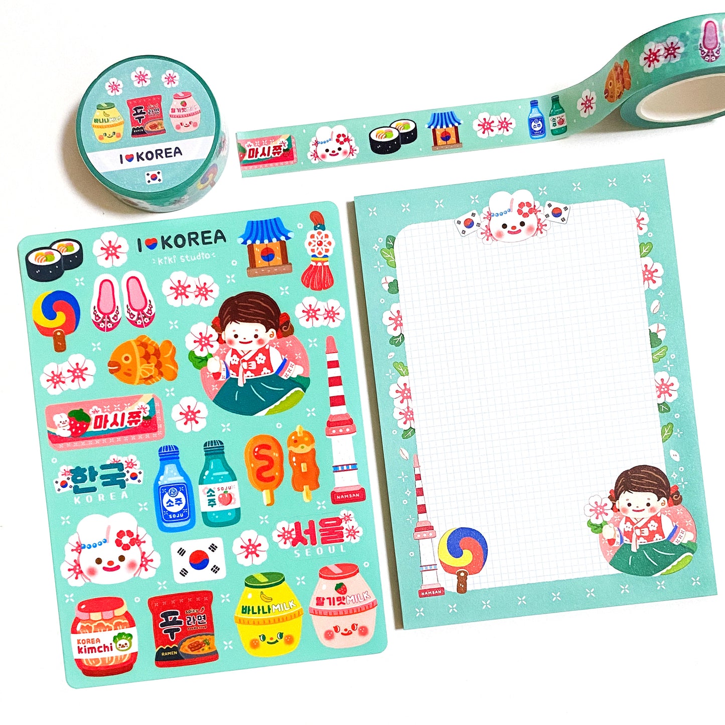 I Love Korea memo pad