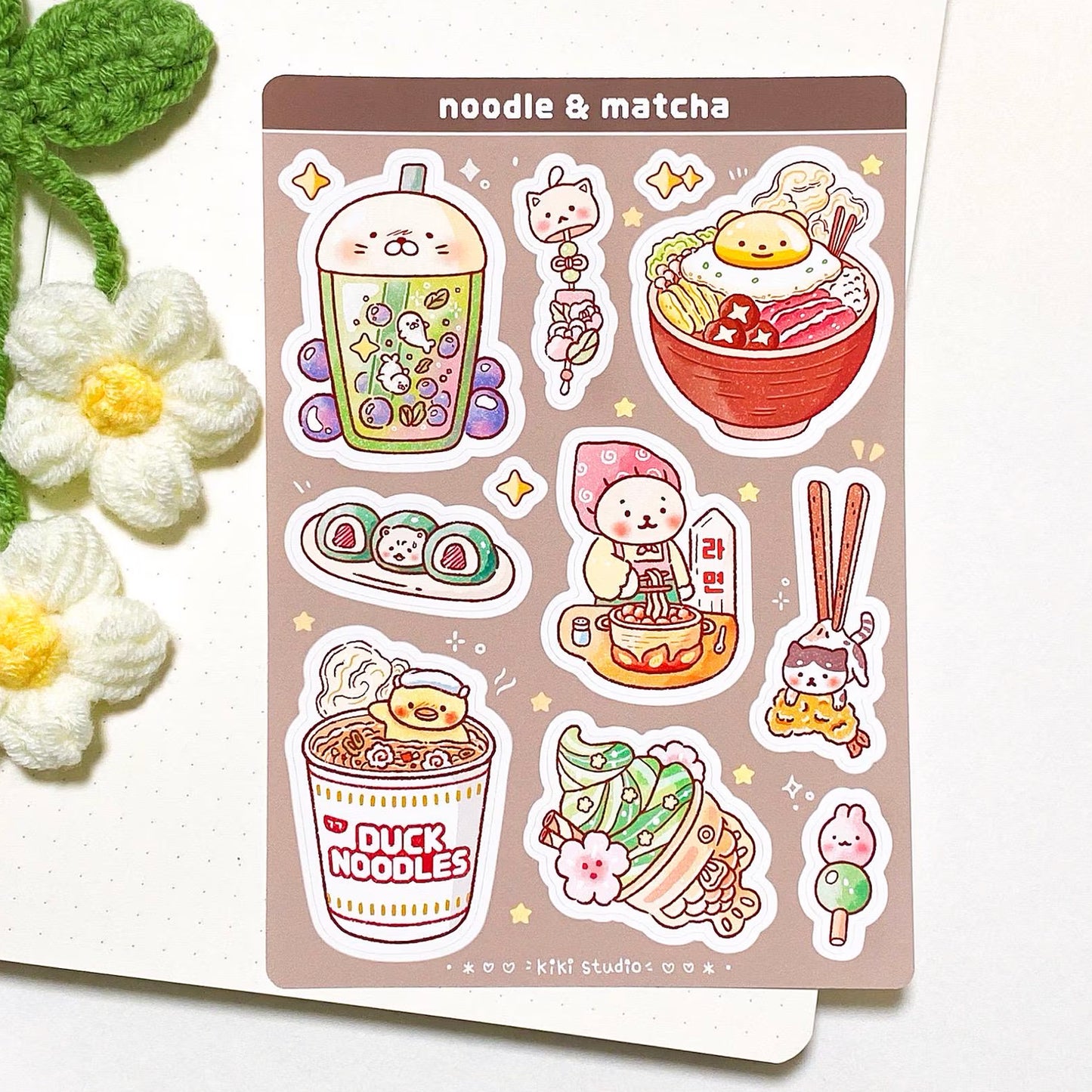 Noodle & Matcha Sticker Sheet
