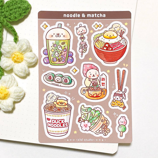 Noodle & Matcha Sticker Sheet