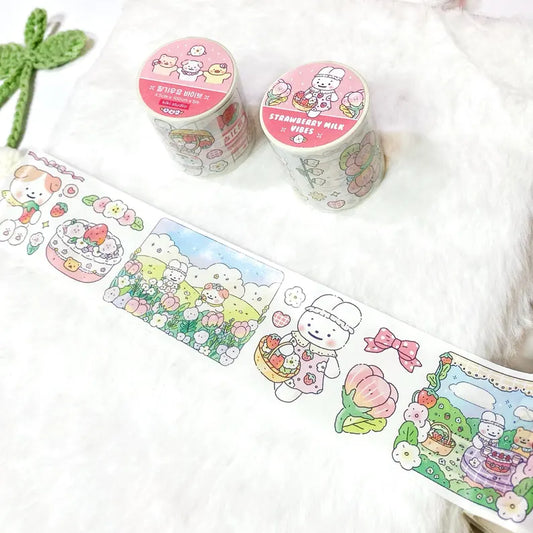 Strawberry Milk Vibes Washi Tape
