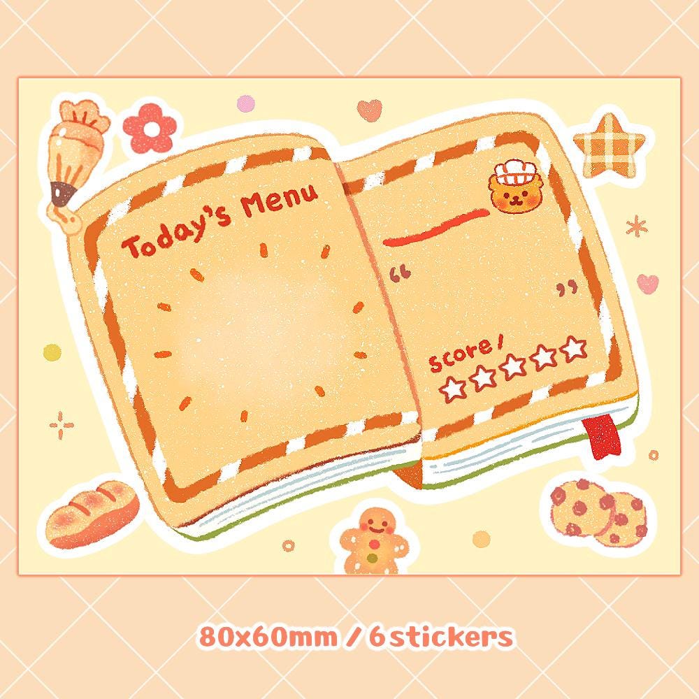 12 Scrapbook Sticker Set - Party & Baking Theme