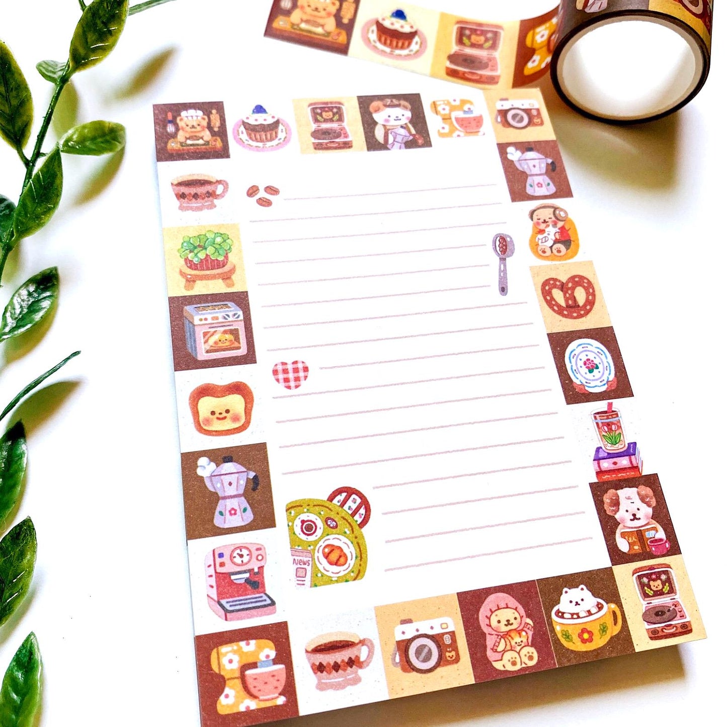 Cozy Cafe memo pad
