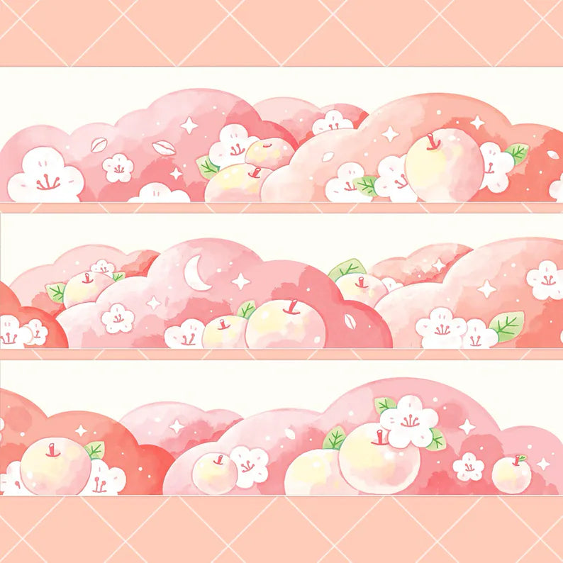 Peach Clouds Washi Tape