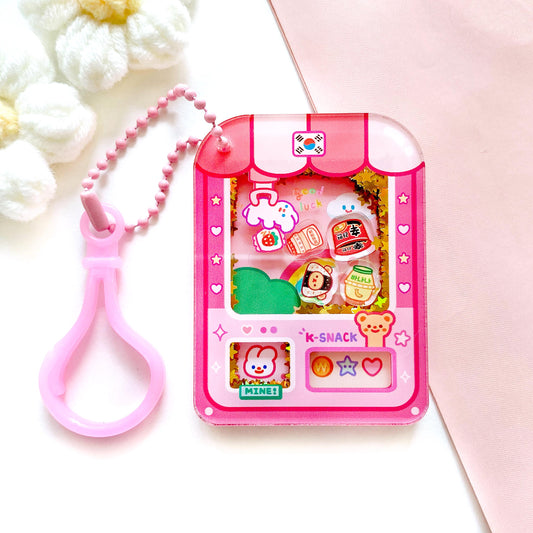Korean Snack Claw Machine Shaker Keychain
