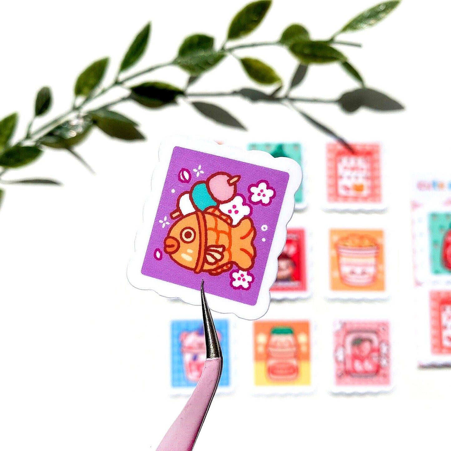 10 Asian Snack Stamps Sticker Pack