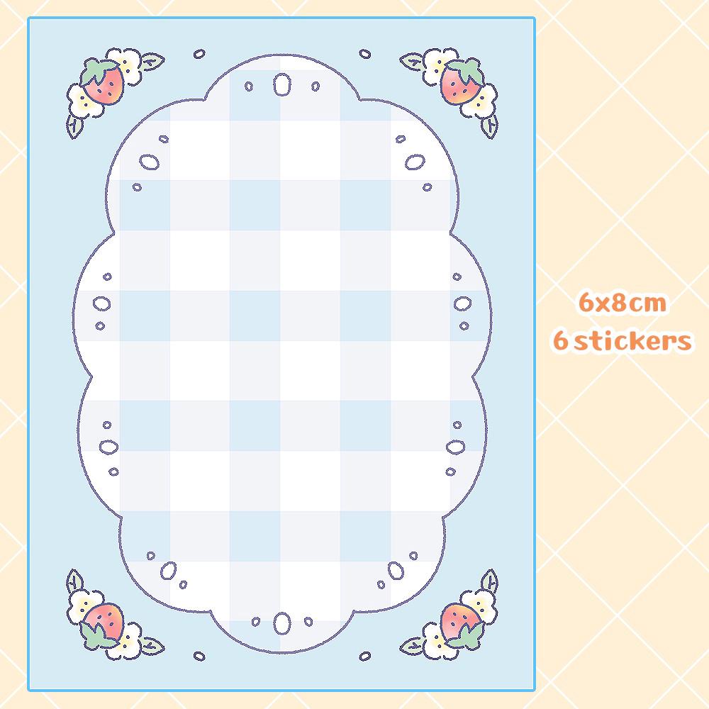 12 Scrapbook Sticker Set – Strawberry & Lace