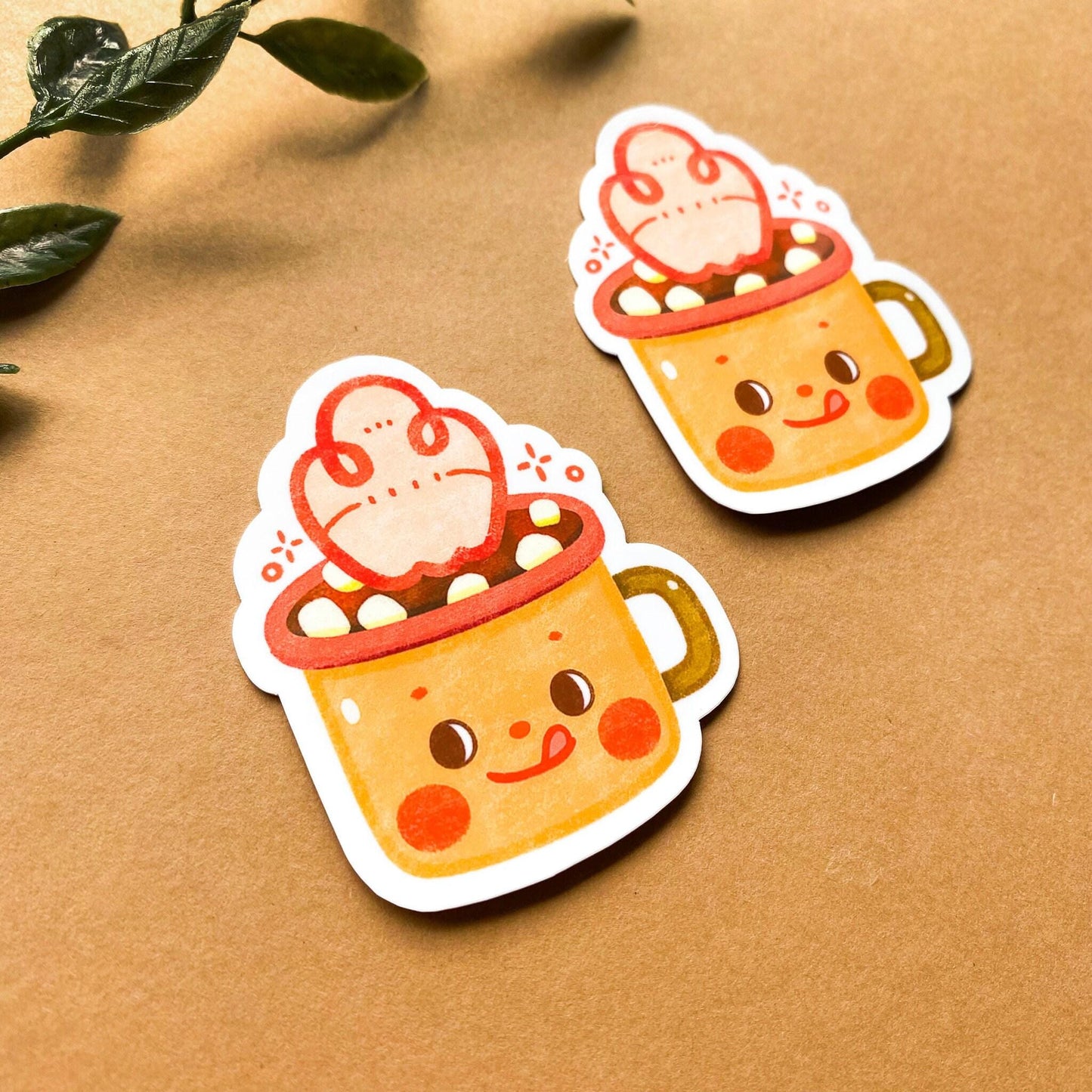 Kawaii Marshmallow Mug Vinyl Sticker