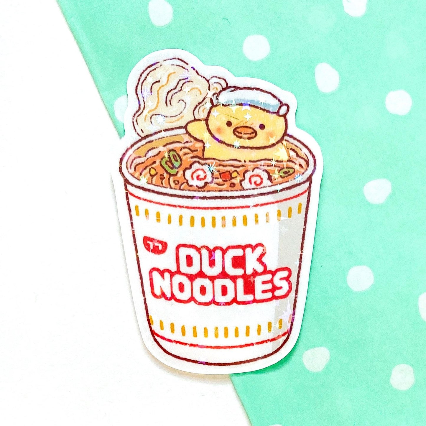Duck Noodles Vinyl Sticker