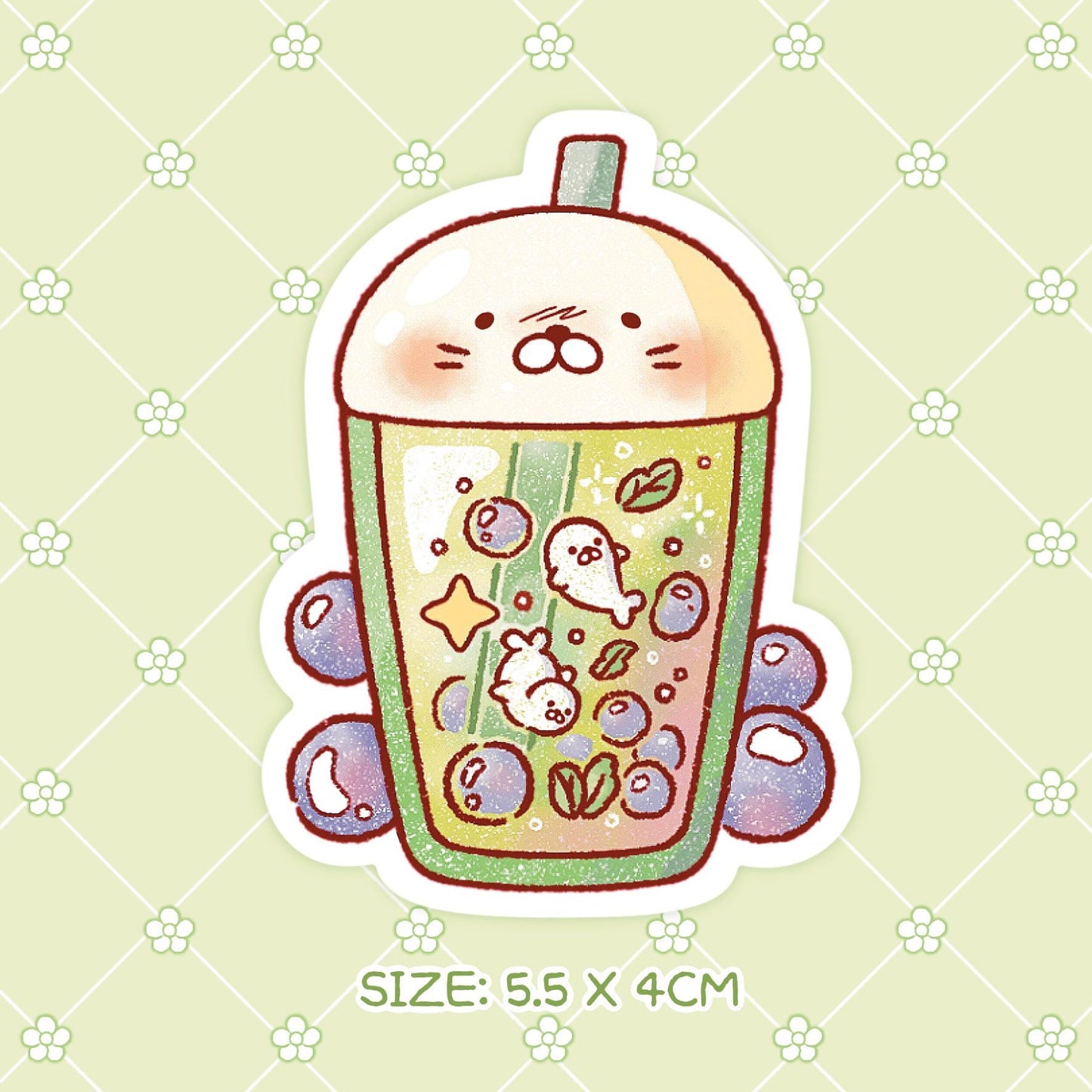 Matcha Sealpresso Vinyl Sticker