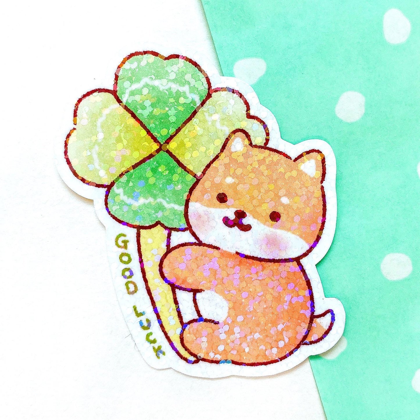 Good luck Shiba Dog Vinyl Sticker