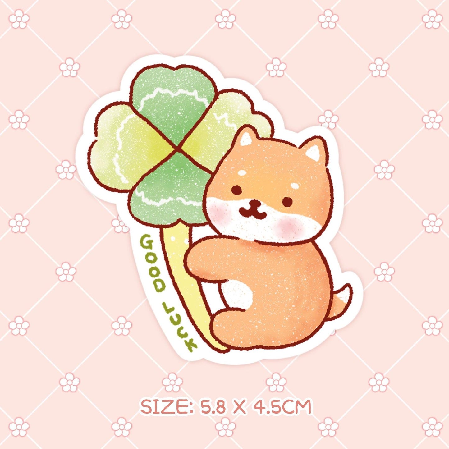 Good luck Shiba Dog Vinyl Sticker