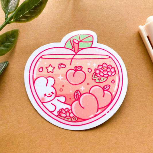 Peach Soda Vinyl Sticker