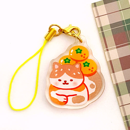 Satsuma Cat Mini Keychain