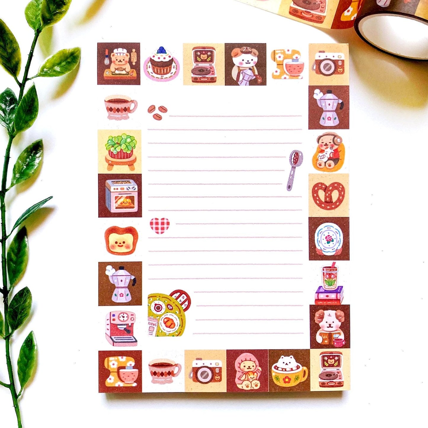 Cozy Cafe memo pad