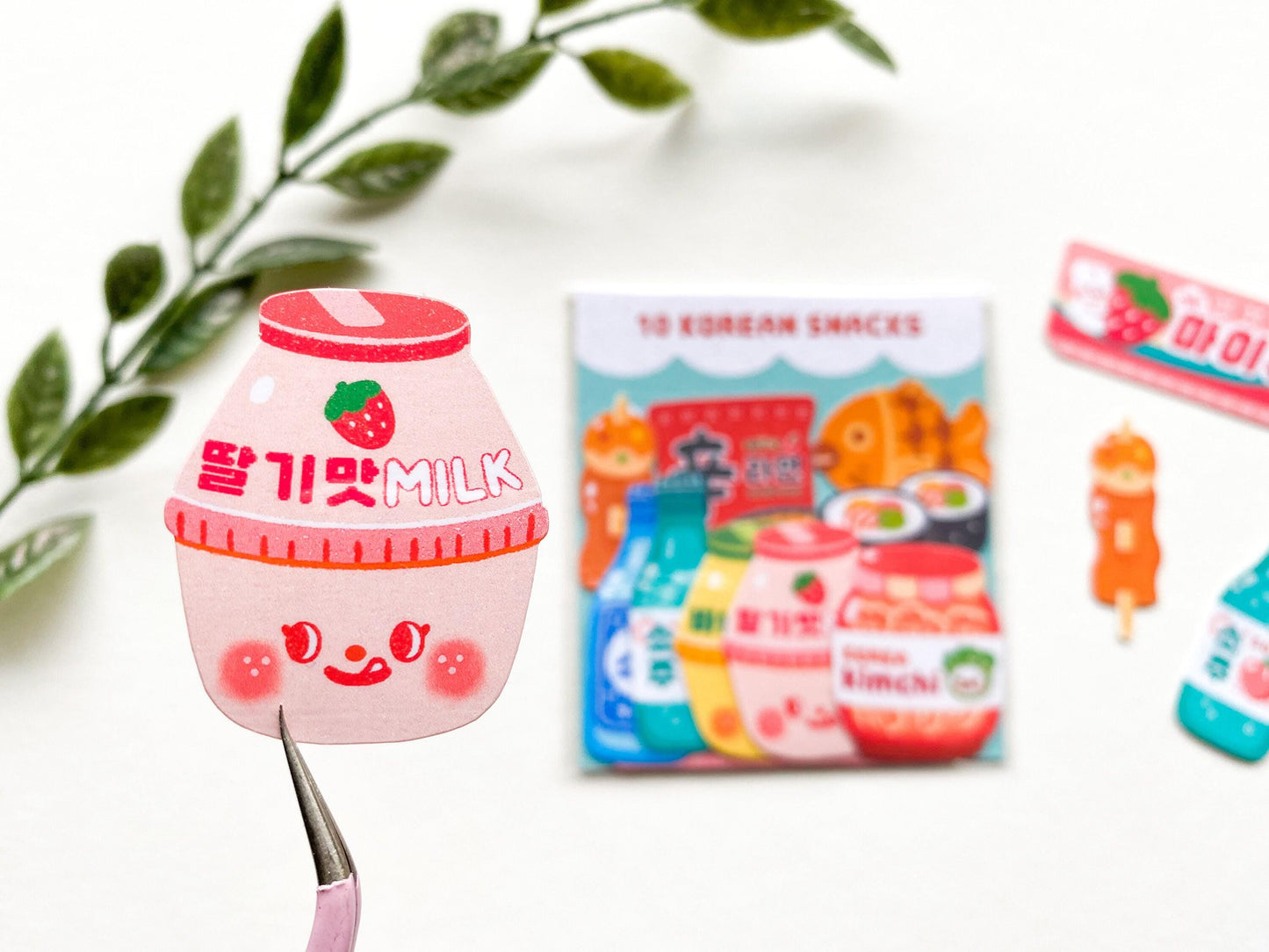 10 Korean Snacks Sticker Pack