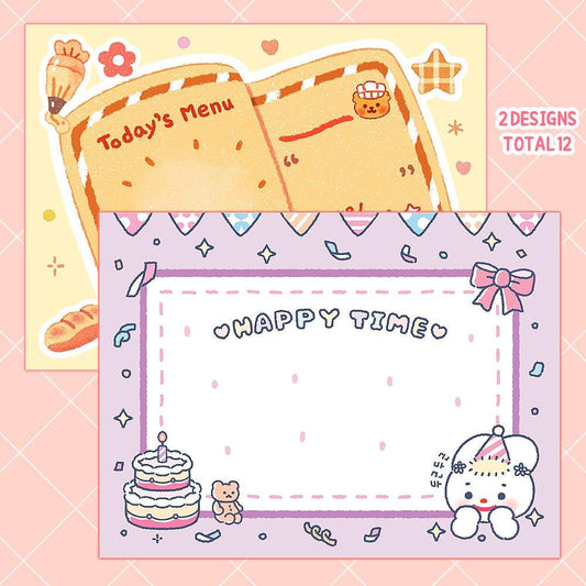 12 Scrapbook Sticker Set - Party & Baking Theme