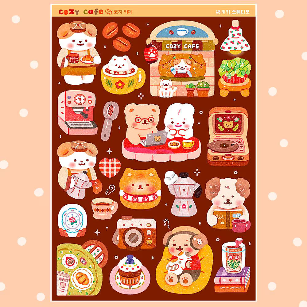 Cozy Cafe Sticker Sheet