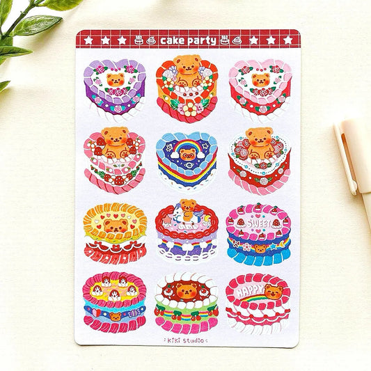 Cake Party Sticker Sheet