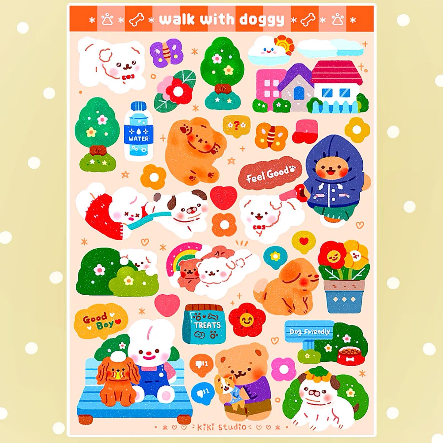 Walk With Doggy Sticker Sheet