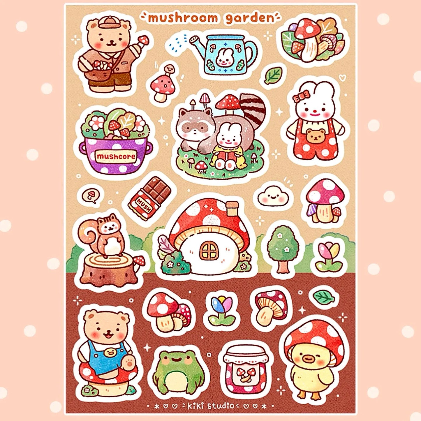 Mushroom Garden Sticker Sheet