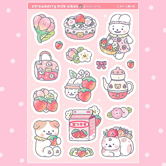 Strawberry Milk Sticker Sheet
