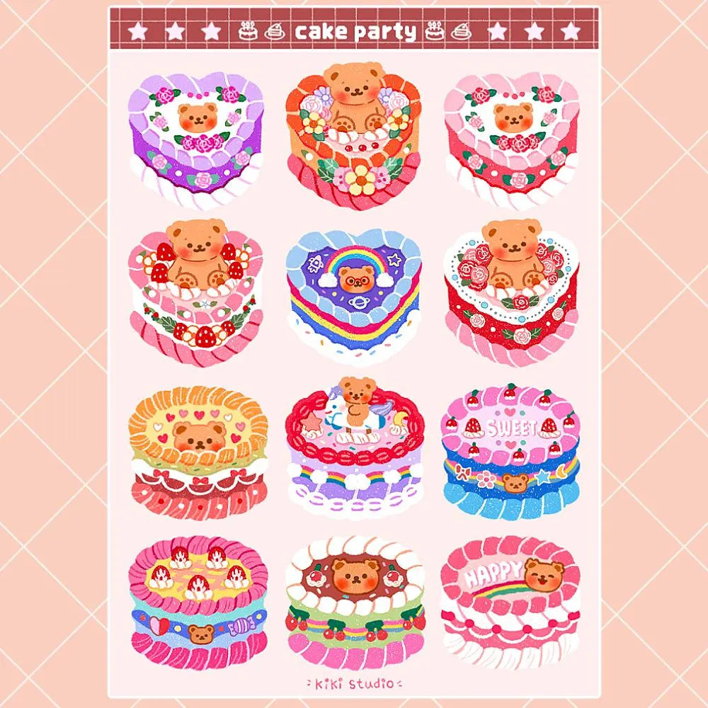 Cake Party Sticker Sheet