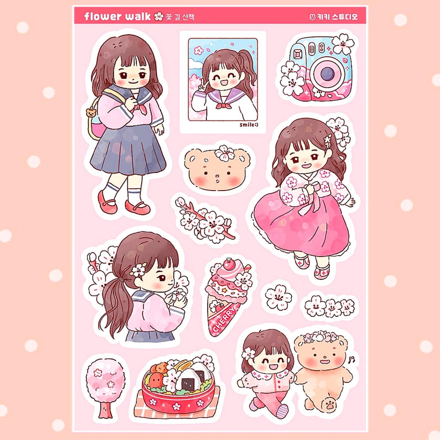 Flower Walk Sticker Sheet