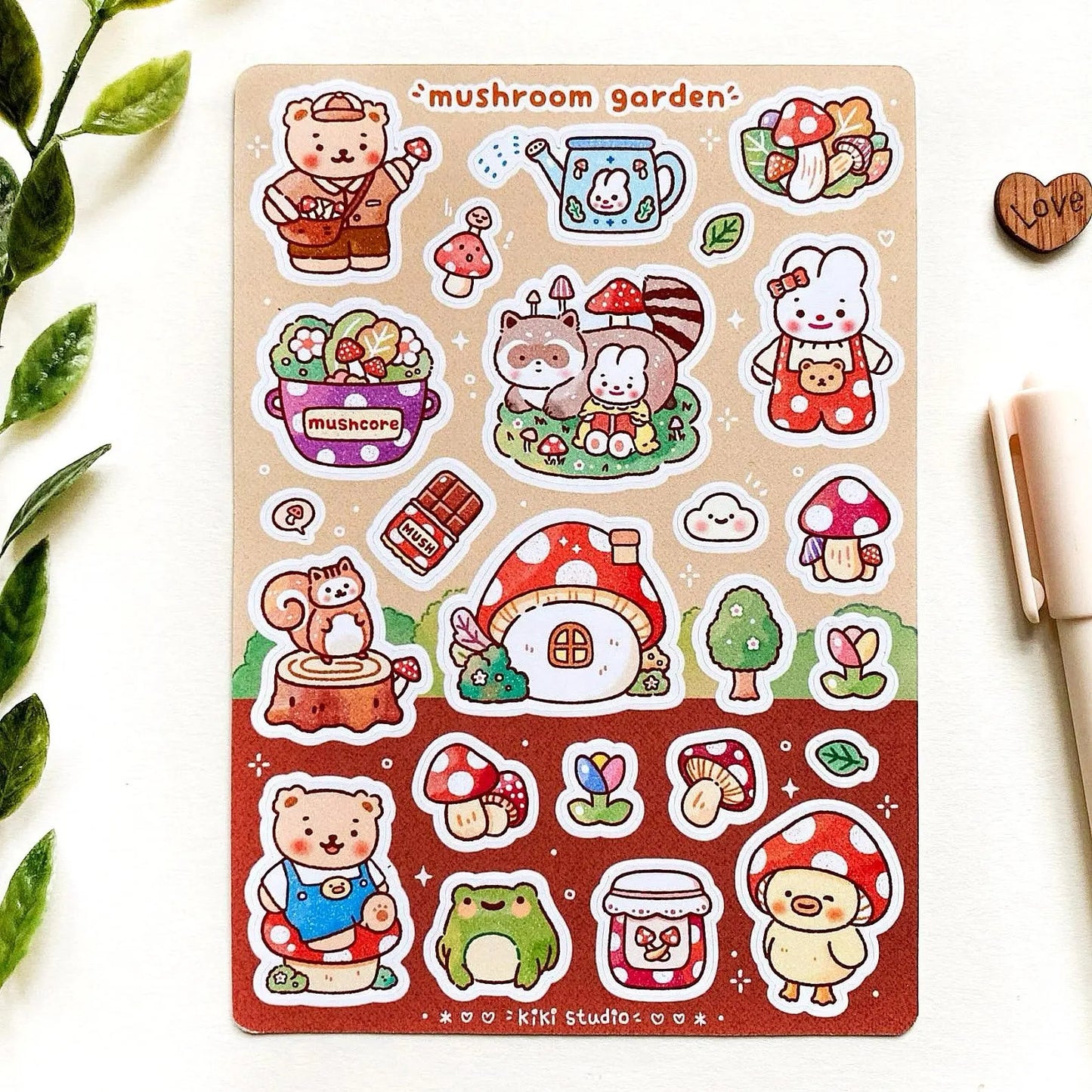 Mushroom Garden Sticker Sheet
