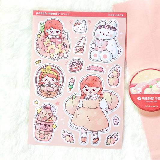 Peach Mood Sticker Sheet