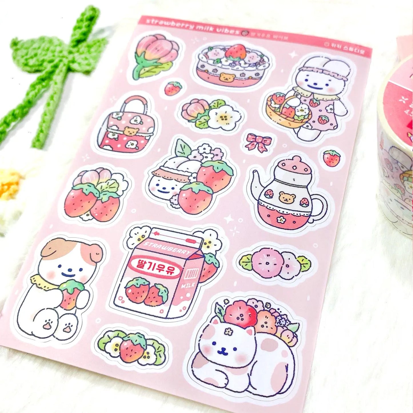 Strawberry Milk Sticker Sheet