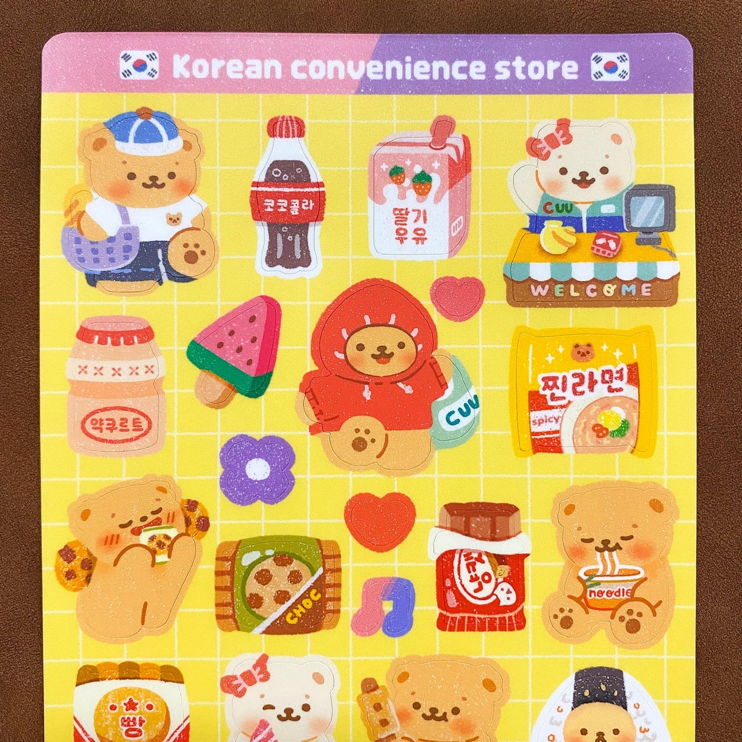 Korean Convenience Store Sticker Sheet